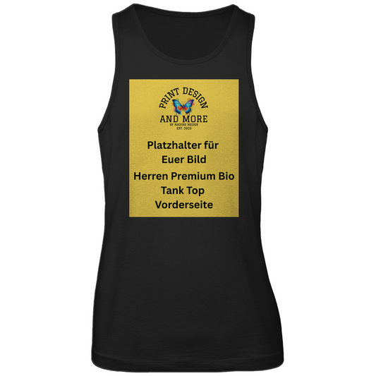 Herren Premium Bio Tank Top Vorderseite DTF