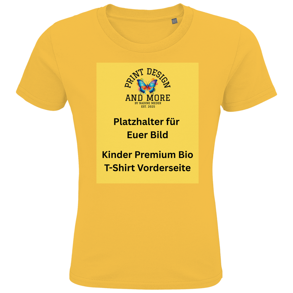 Kinder Premium Bio T-Shirt Vorderseite DTF
