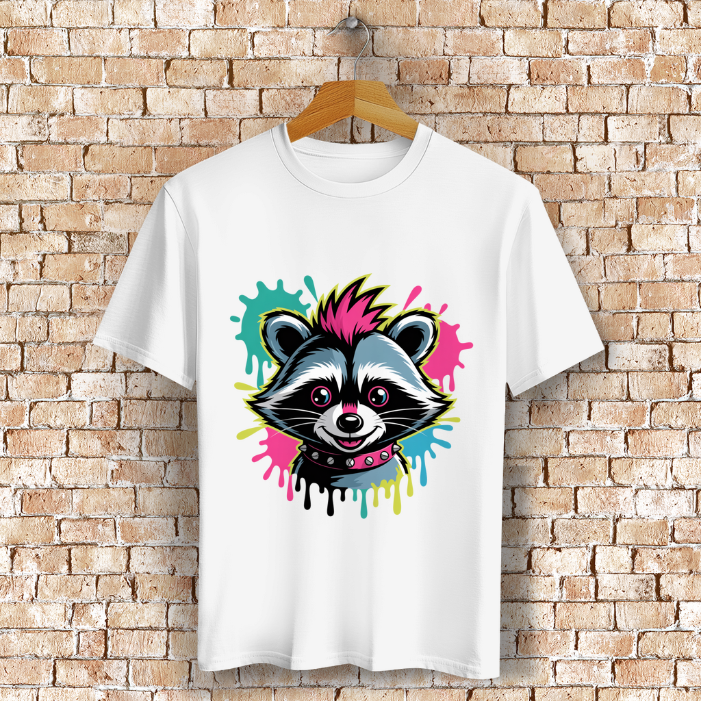 Punker Waschbär ( DTF / Vorne )