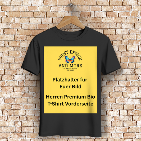Herren Premium Bio T-Shirt Vorderseite DTF