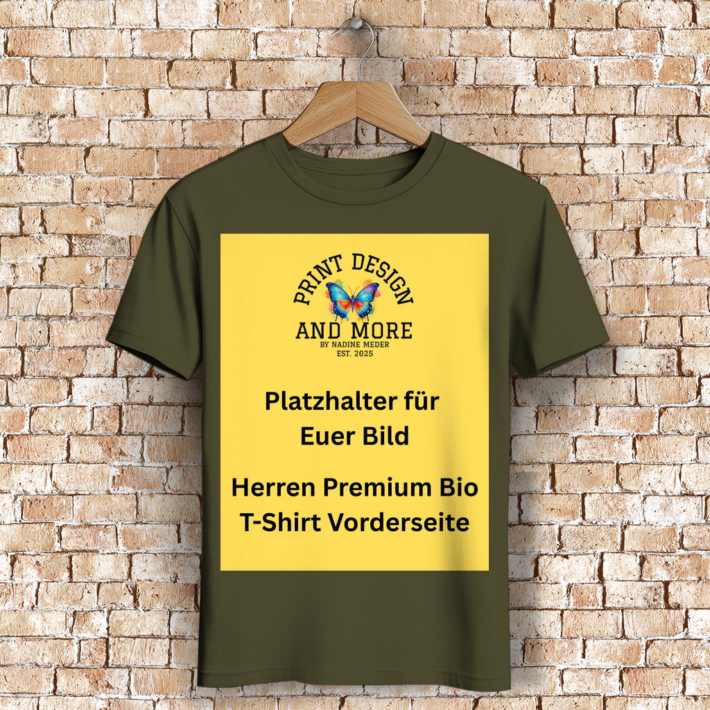 Herren Premium Bio T-Shirt Vorderseite DTF
