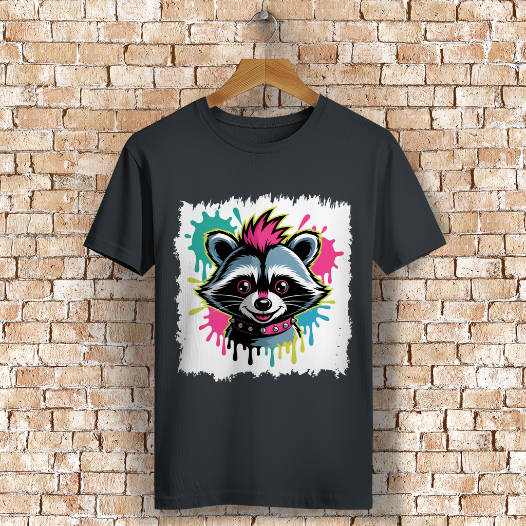 Punker Waschbär ( DTF / Vorne )