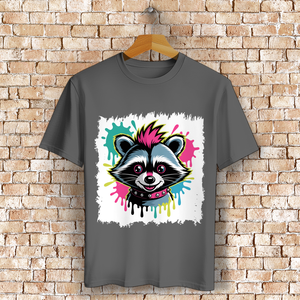Punker Waschbär ( DTF / Vorne )