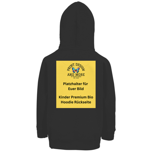 Kinder Premium Bio Hoodie Rückseite DTF