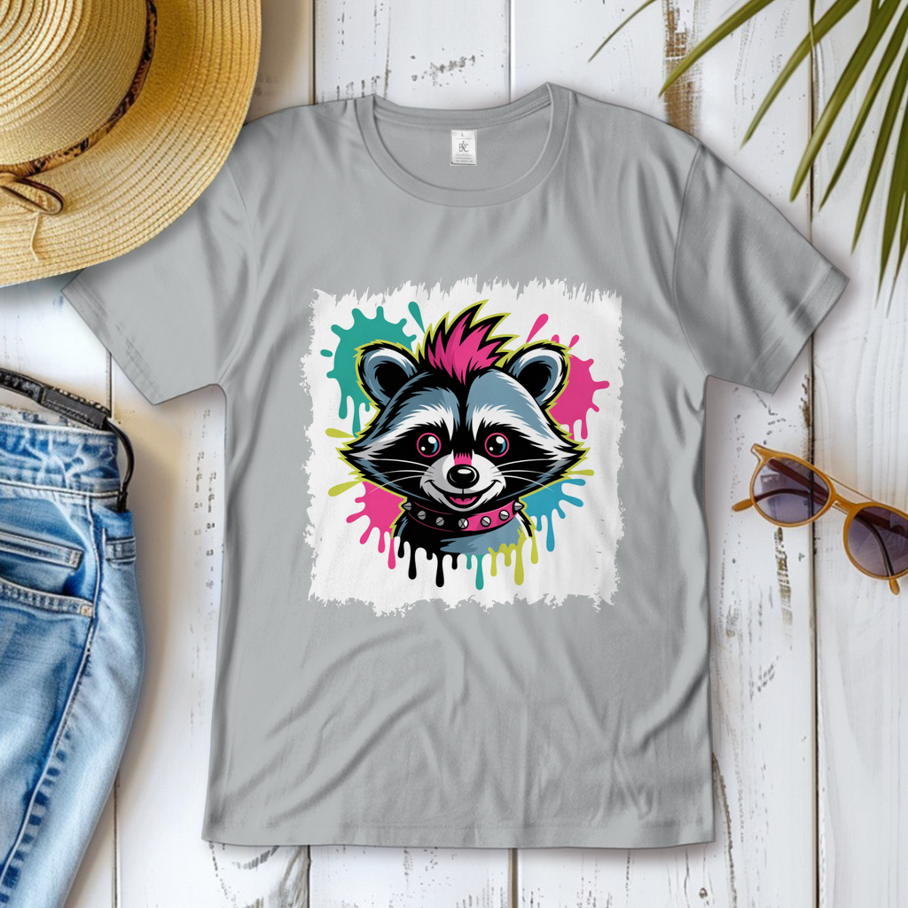 Punker Waschbär ( DTF / Vorne )
