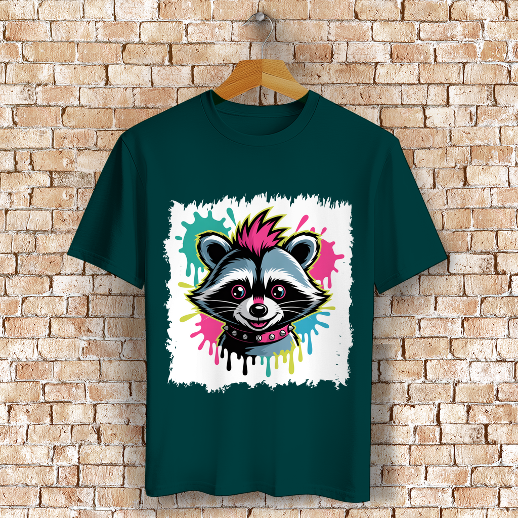 Punker Waschbär ( DTF / Vorne )