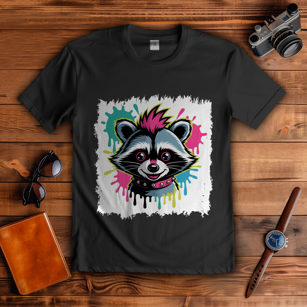 Punker Waschbär ( DTF / Vorne )