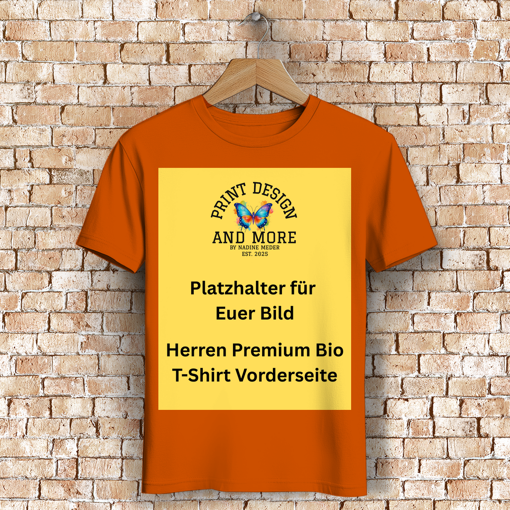 Herren Premium Bio T-Shirt Vorderseite DTF