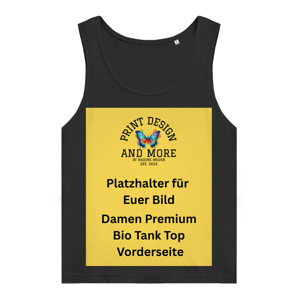 Damen Premium Bio Tank Top Vorderseite DTF