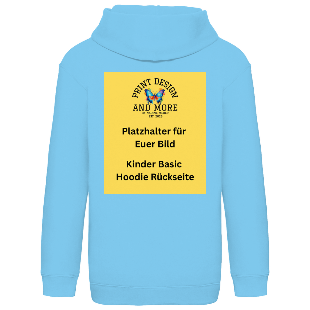 Kinder Basic Hoodie Rückseite DTF