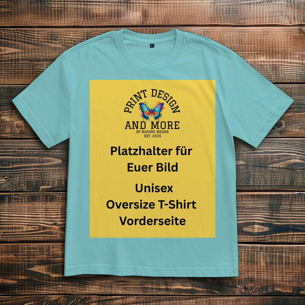 Oversize T-Shirt Vorderseite Helle Farben DTF