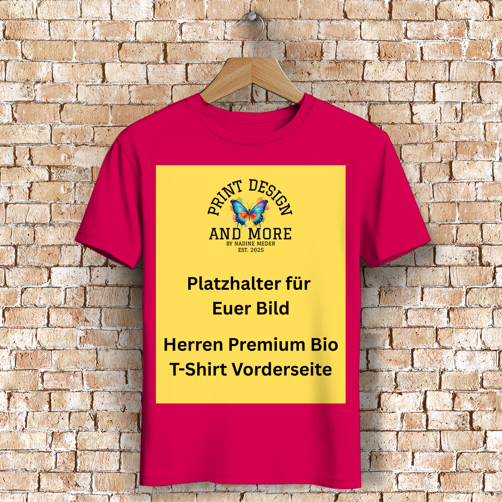 Herren Premium Bio T-Shirt Vorderseite DTF