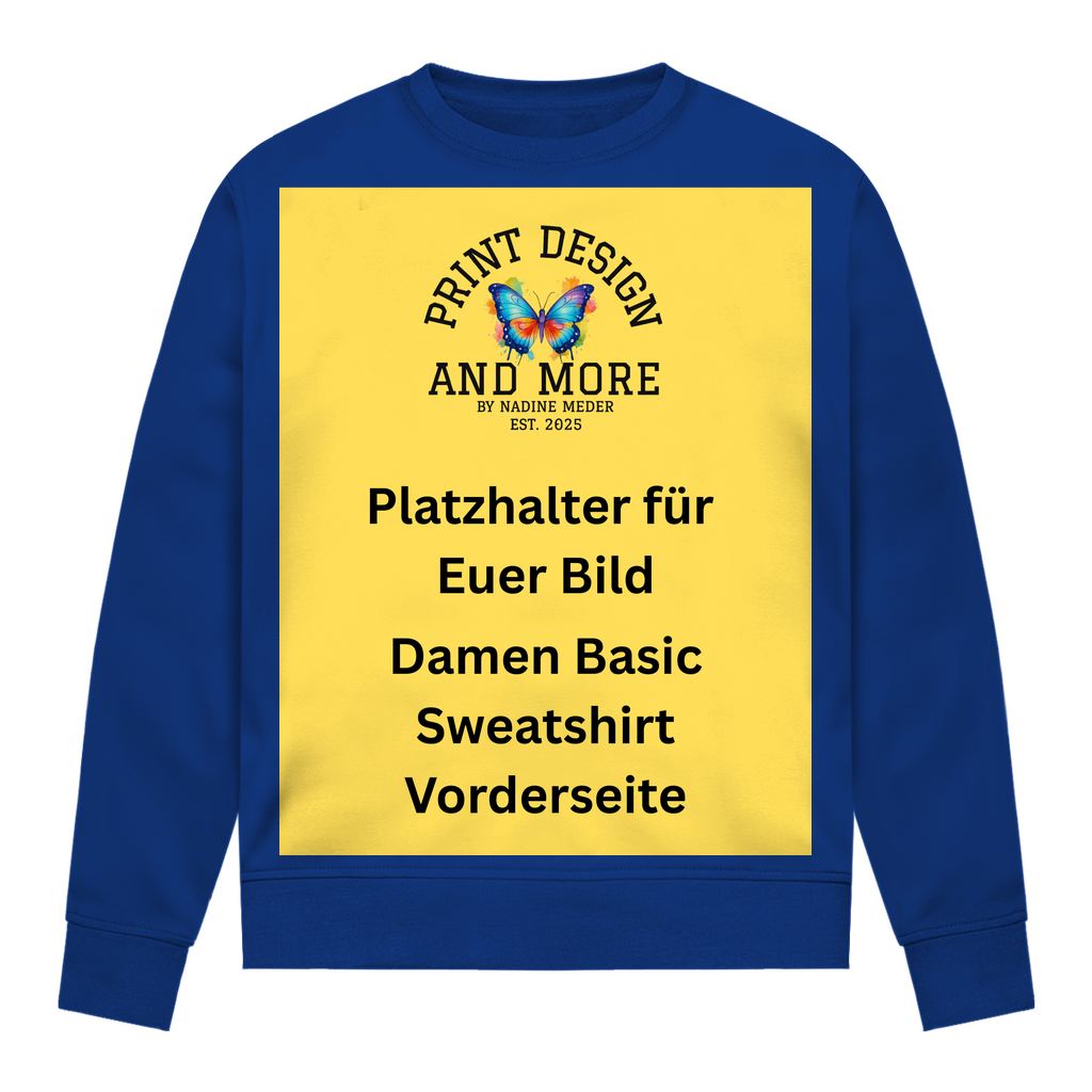 Damen Basic Sweatshirt Vorderseite DTF
