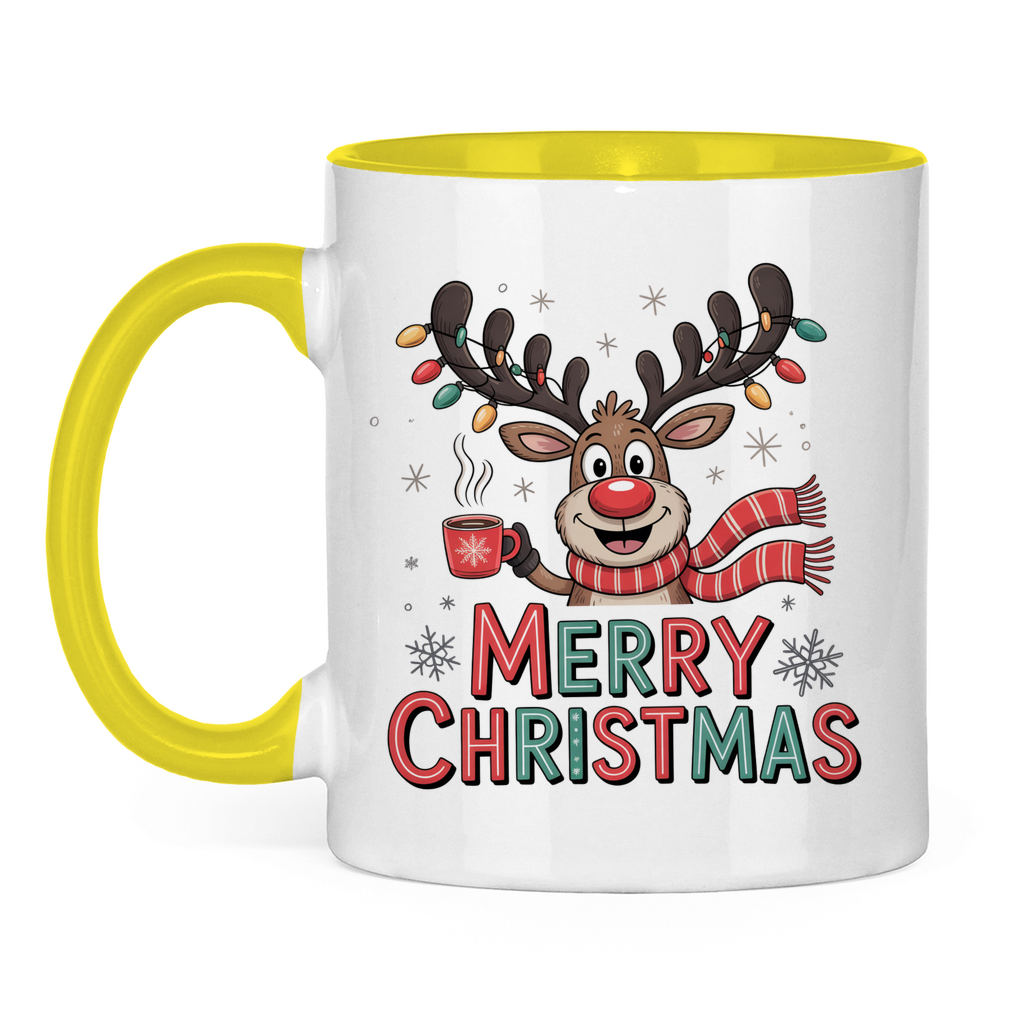Merry Christmas, Rentier mit Lichterkette