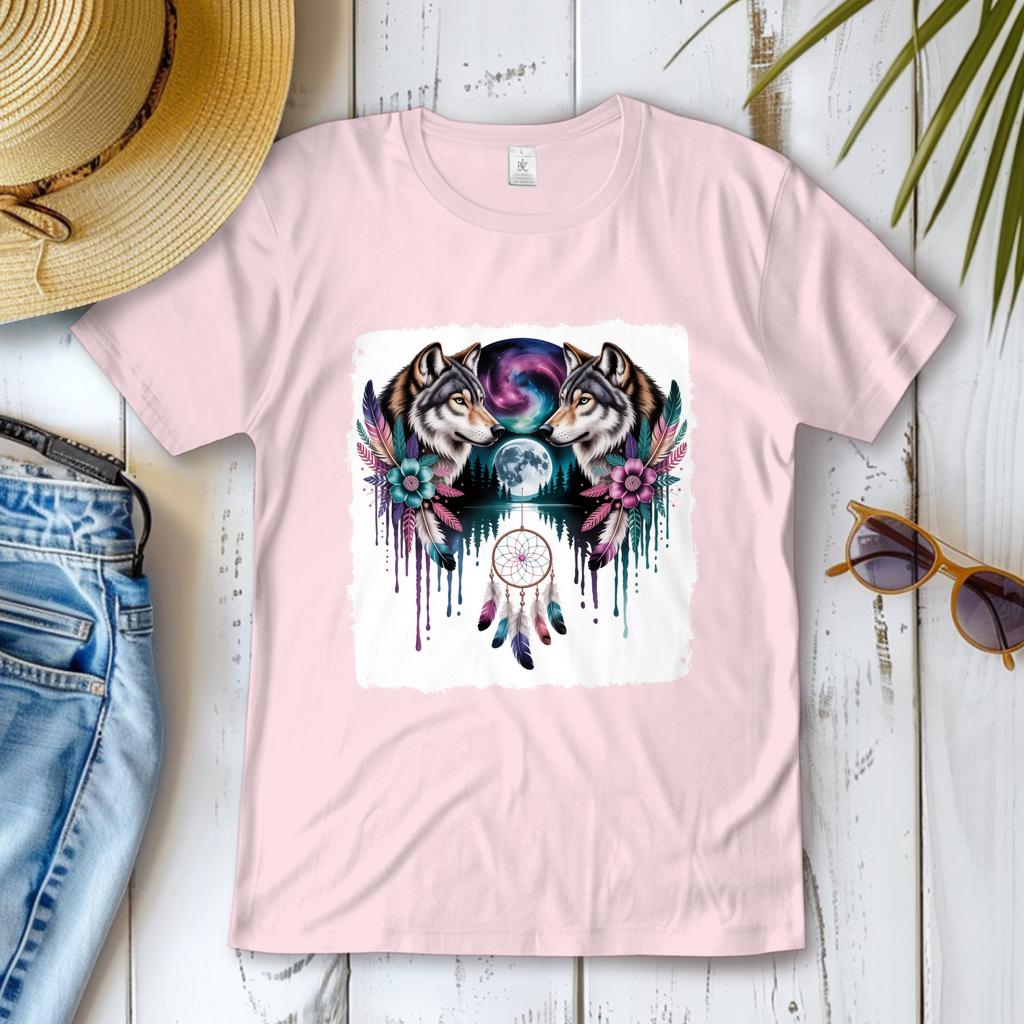 Wolf mit Traumfänger ( DTF / Vorne )