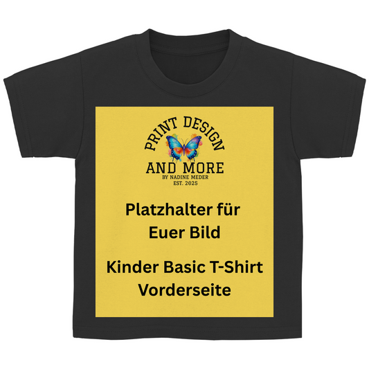 Kinder Basic T-Shirt Vorderseite DTF