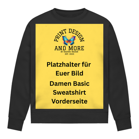 Damen Basic Sweatshirt Vorderseite DTF