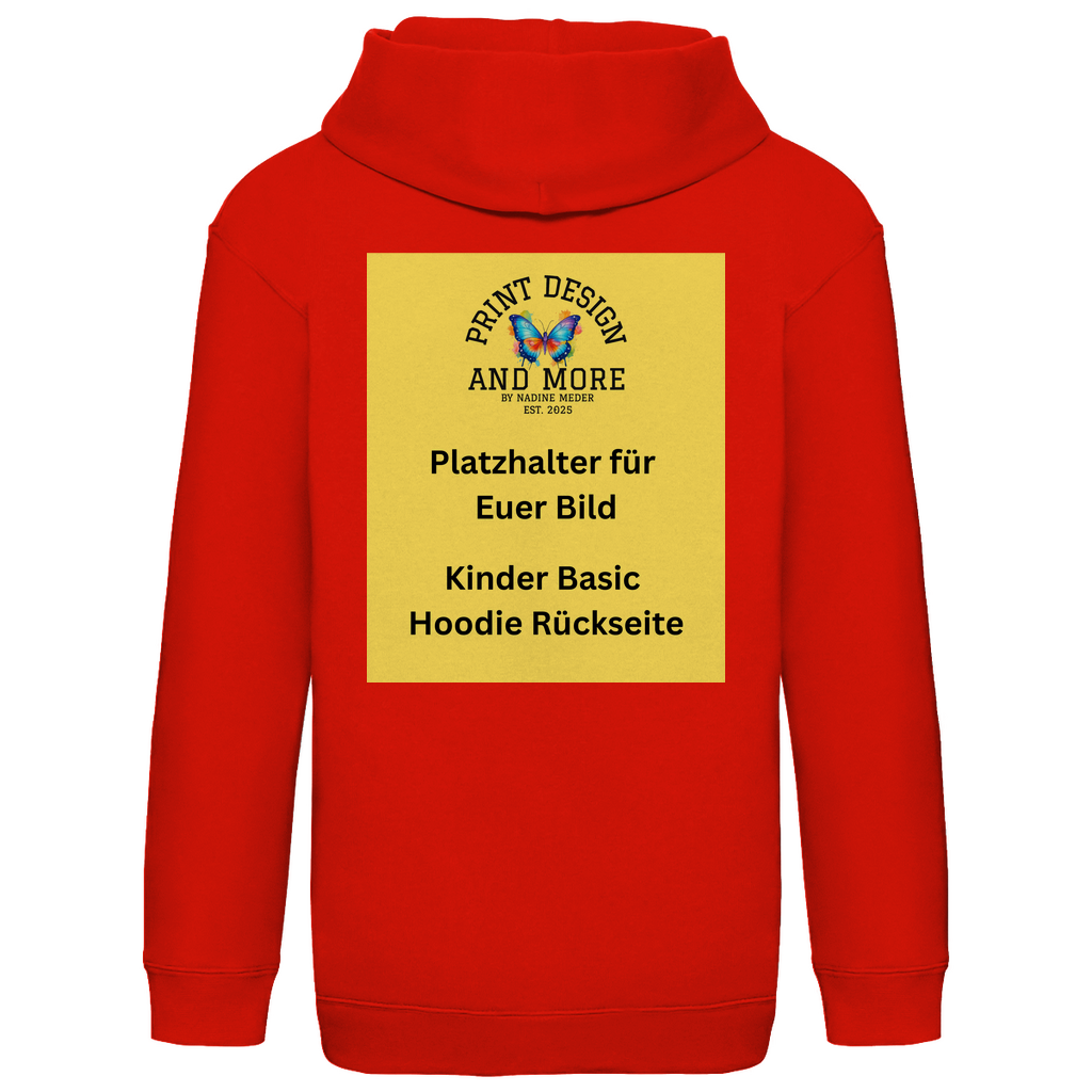 Kinder Basic Hoodie Rückseite DTF