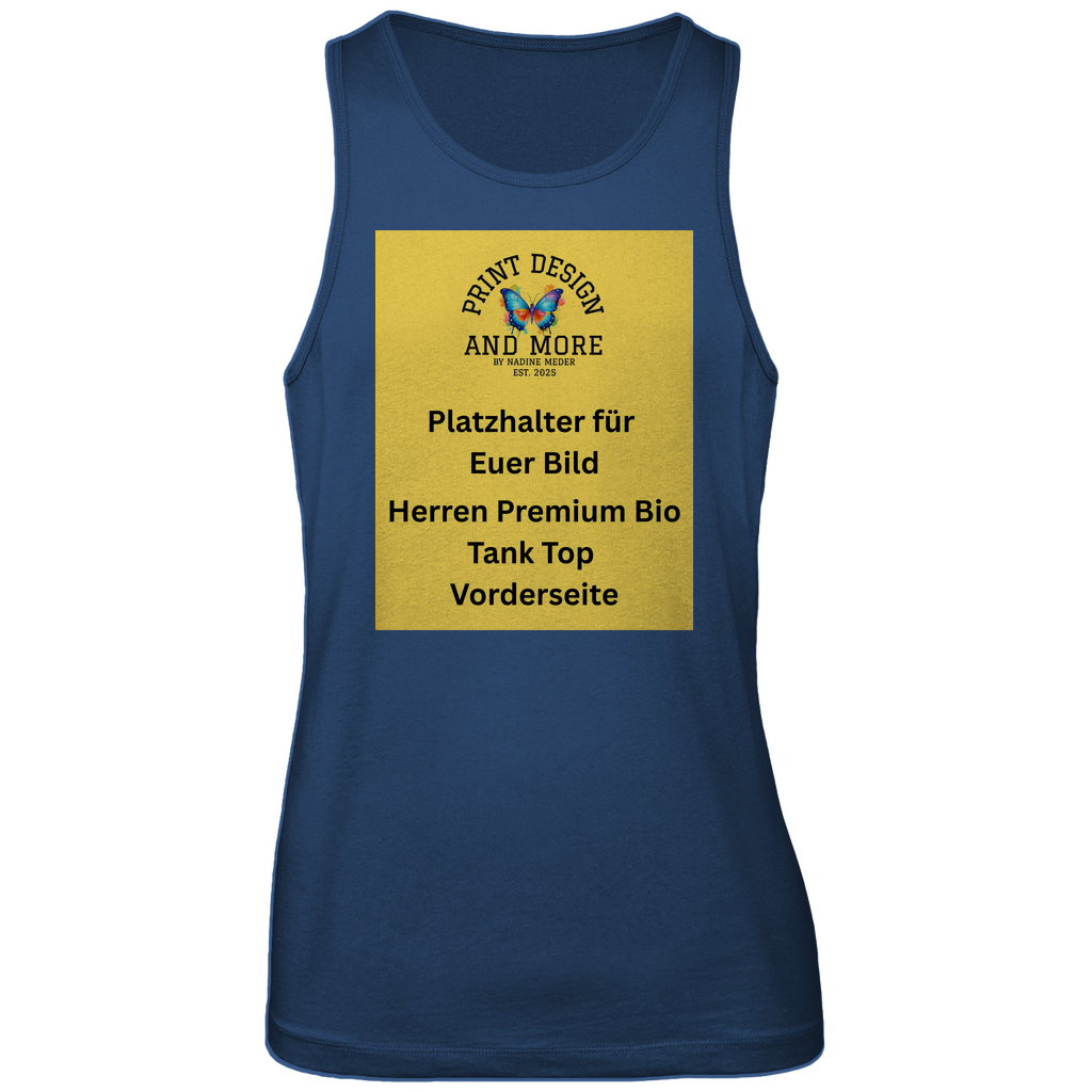 Herren Premium Bio Tank Top Vorderseite DTF