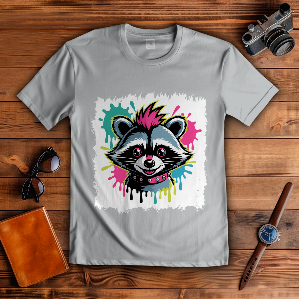 Punker Waschbär ( DTF / Vorne )