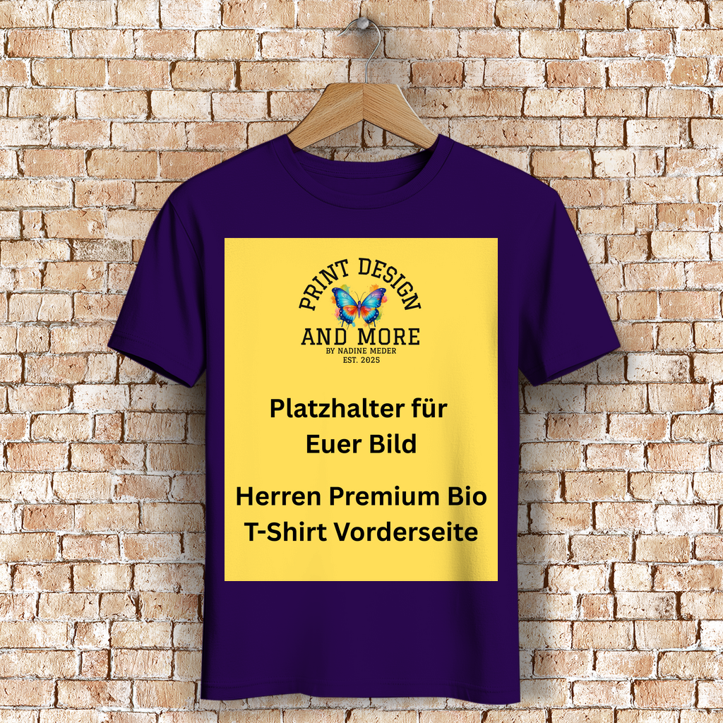 Herren Premium Bio T-Shirt Vorderseite DTF