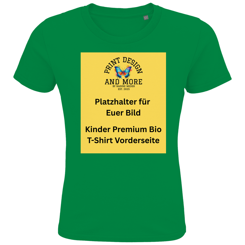 Kinder Premium Bio T-Shirt Vorderseite DTF