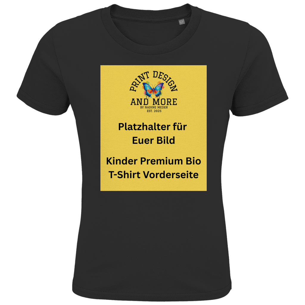 Kinder Premium Bio T-Shirt Vorderseite DTF