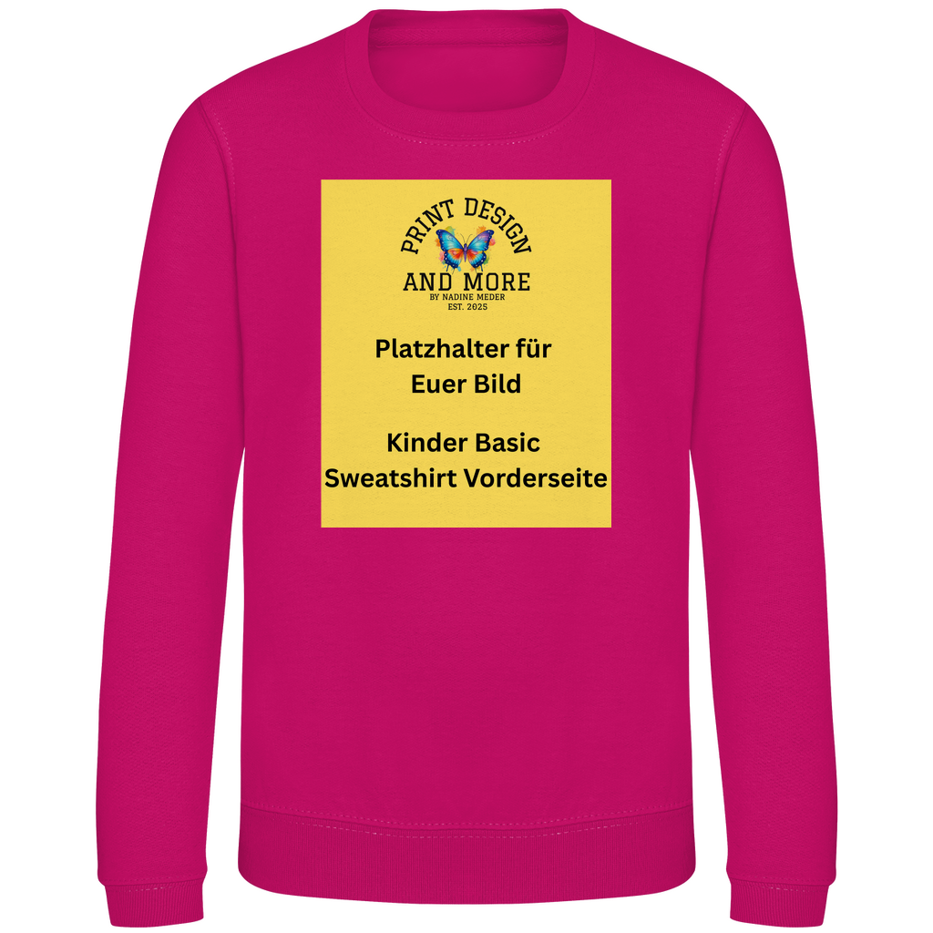 Kinder Basic Sweatshirt Vorderseite DTF