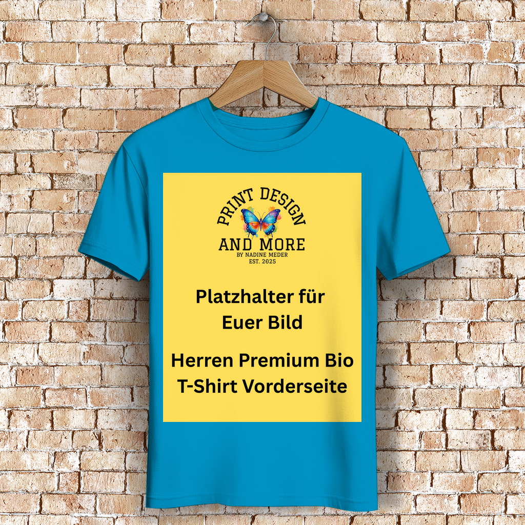 Herren Premium Bio T-Shirt Vorderseite DTF