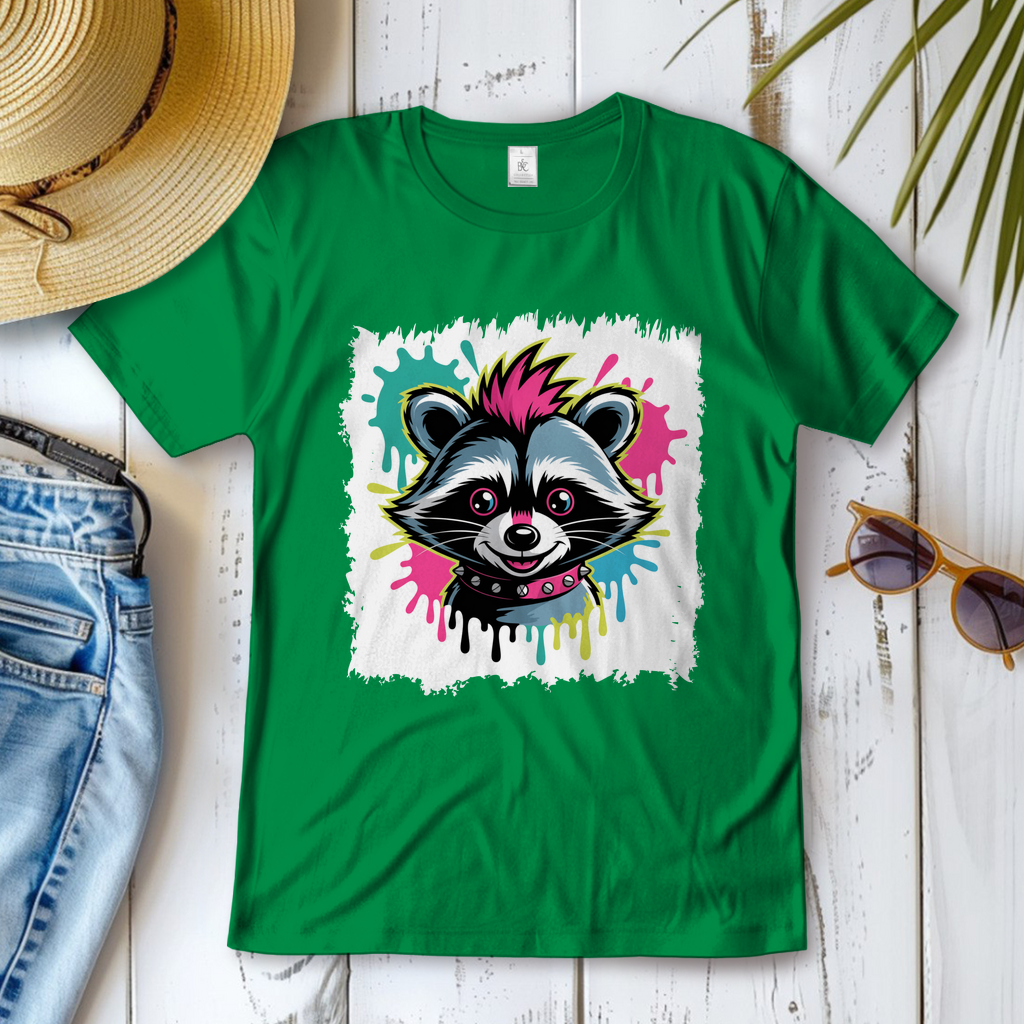 Punker Waschbär ( DTF / Vorne )