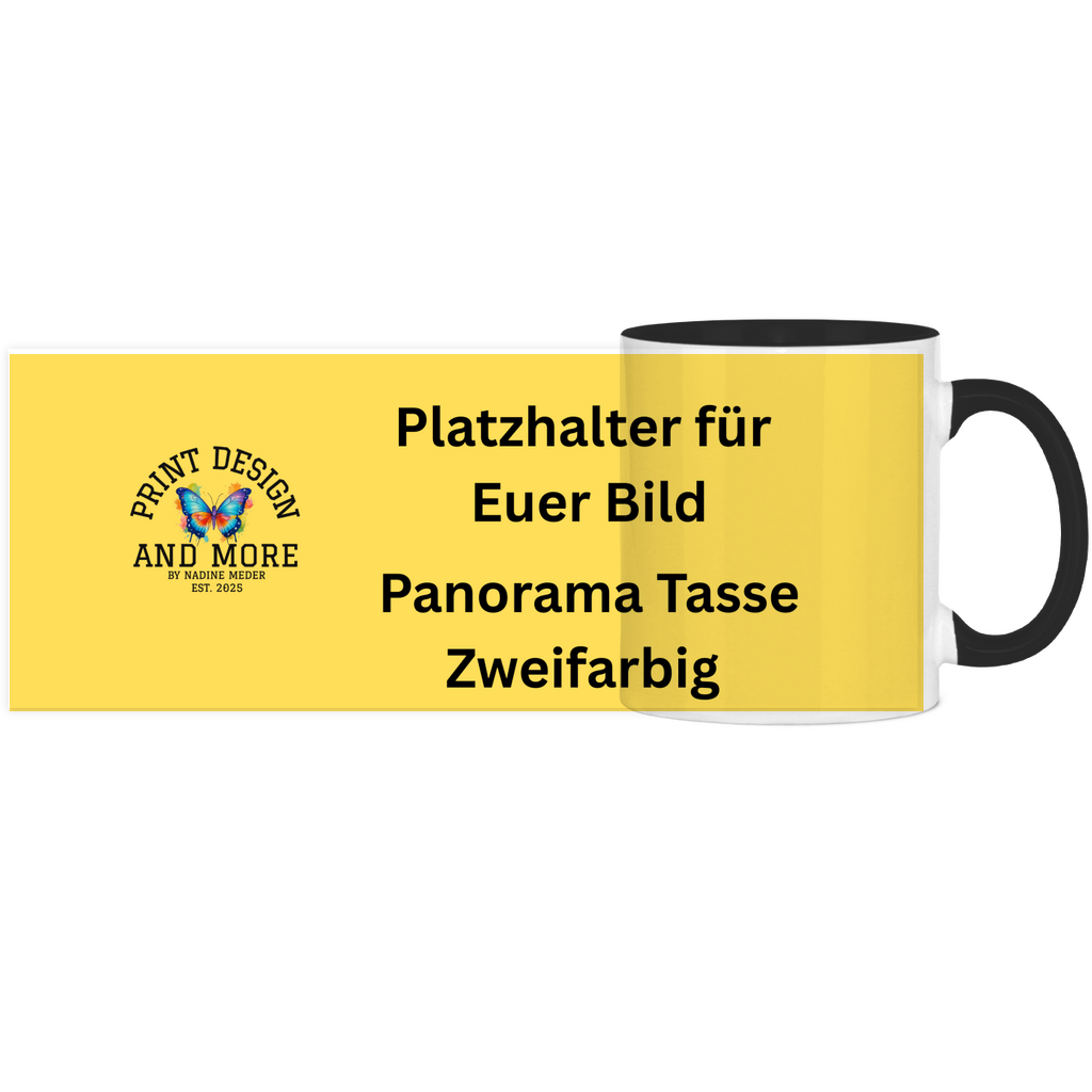 Panorama Tasse Zweifarbig