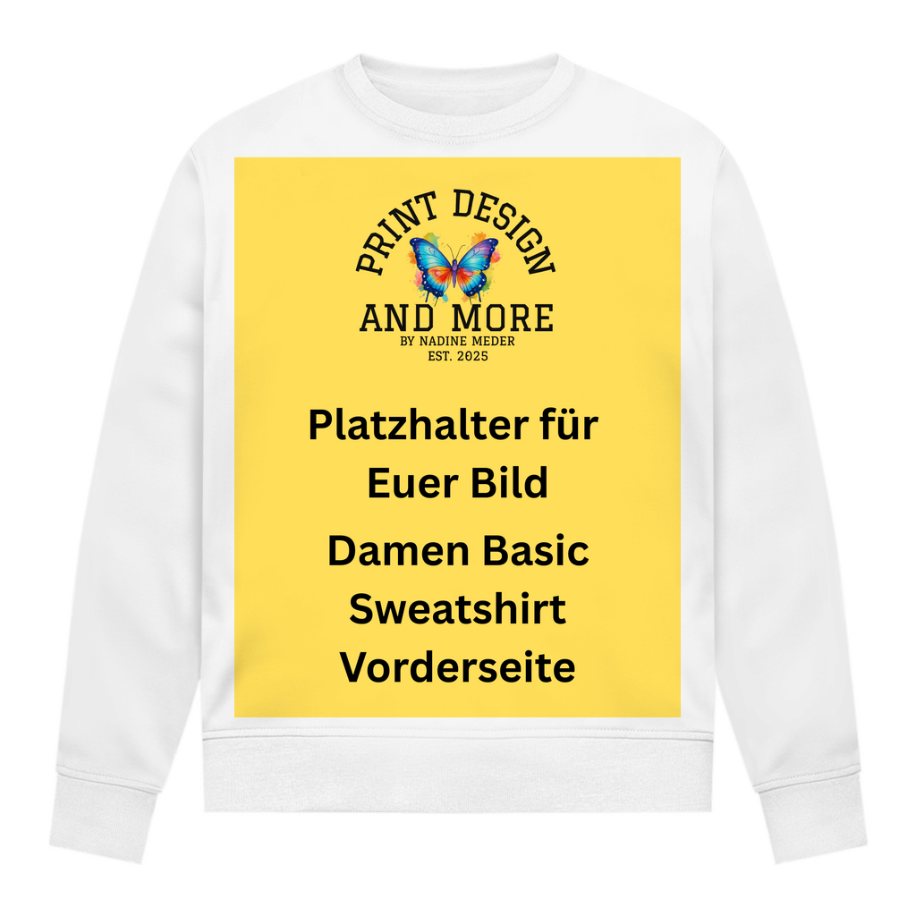 Damen Basic Sweatshirt Vorderseite DTF