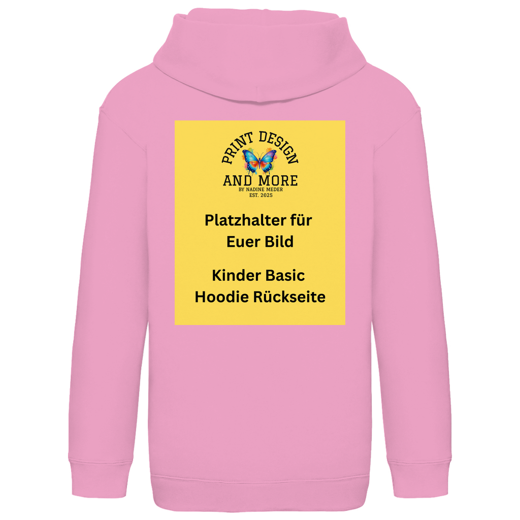Kinder Basic Hoodie Rückseite DTF