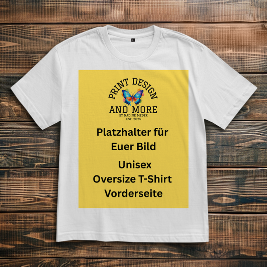 Oversize T-Shirt Vorderseite Helle Farben DTF