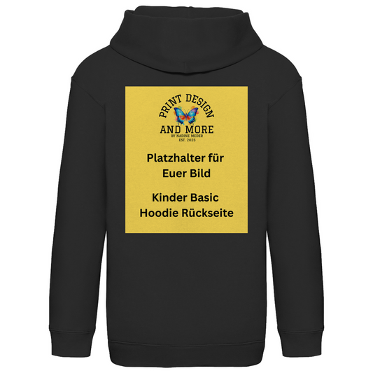 Kinder Basic Hoodie Rückseite DTF