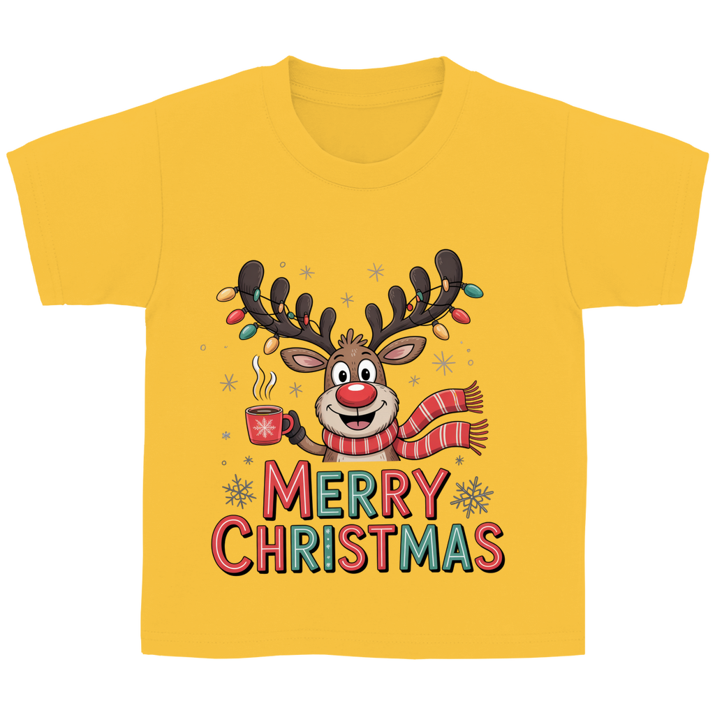 Merry Christmas, Rentier mit Lichterkette