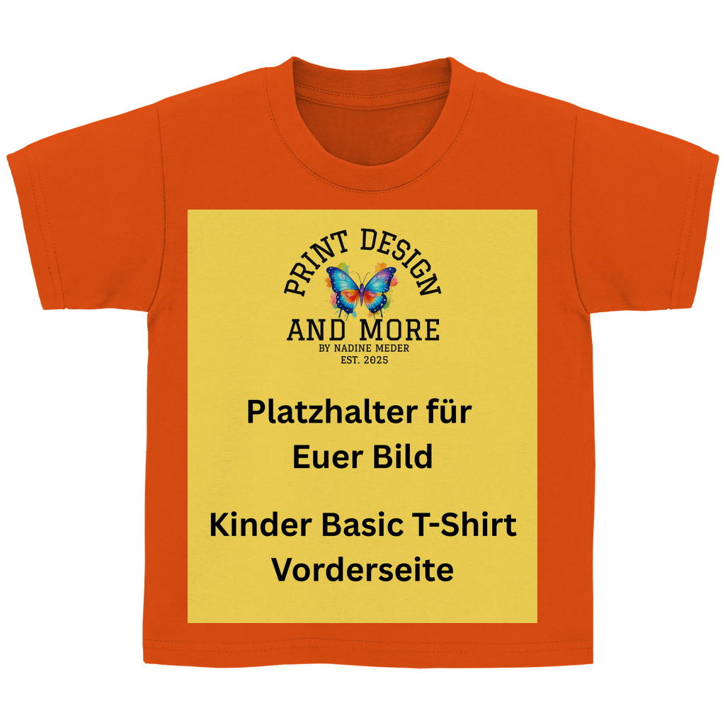 Kinder Basic T-Shirt Vorderseite DTF