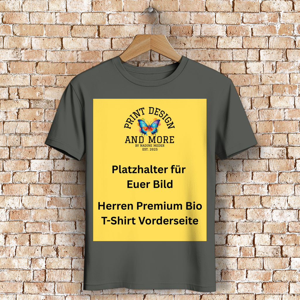 Herren Premium Bio T-Shirt Vorderseite DTF