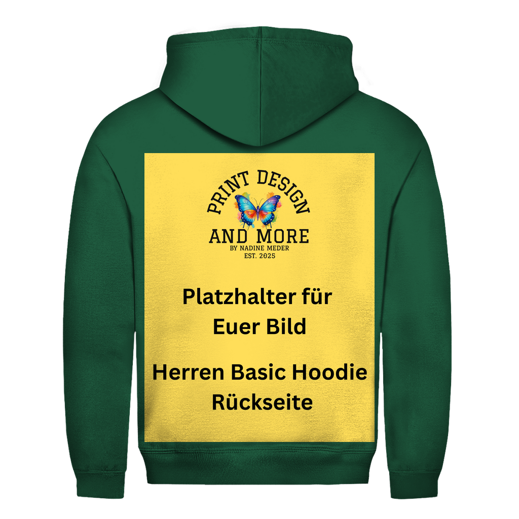 Herren Basic Hoodie Rückseite DTF