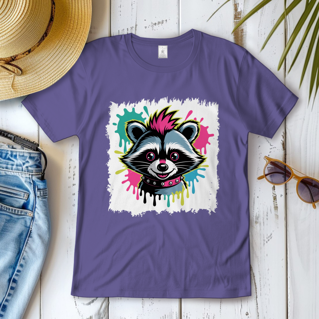 Punker Waschbär ( DTF / Vorne )