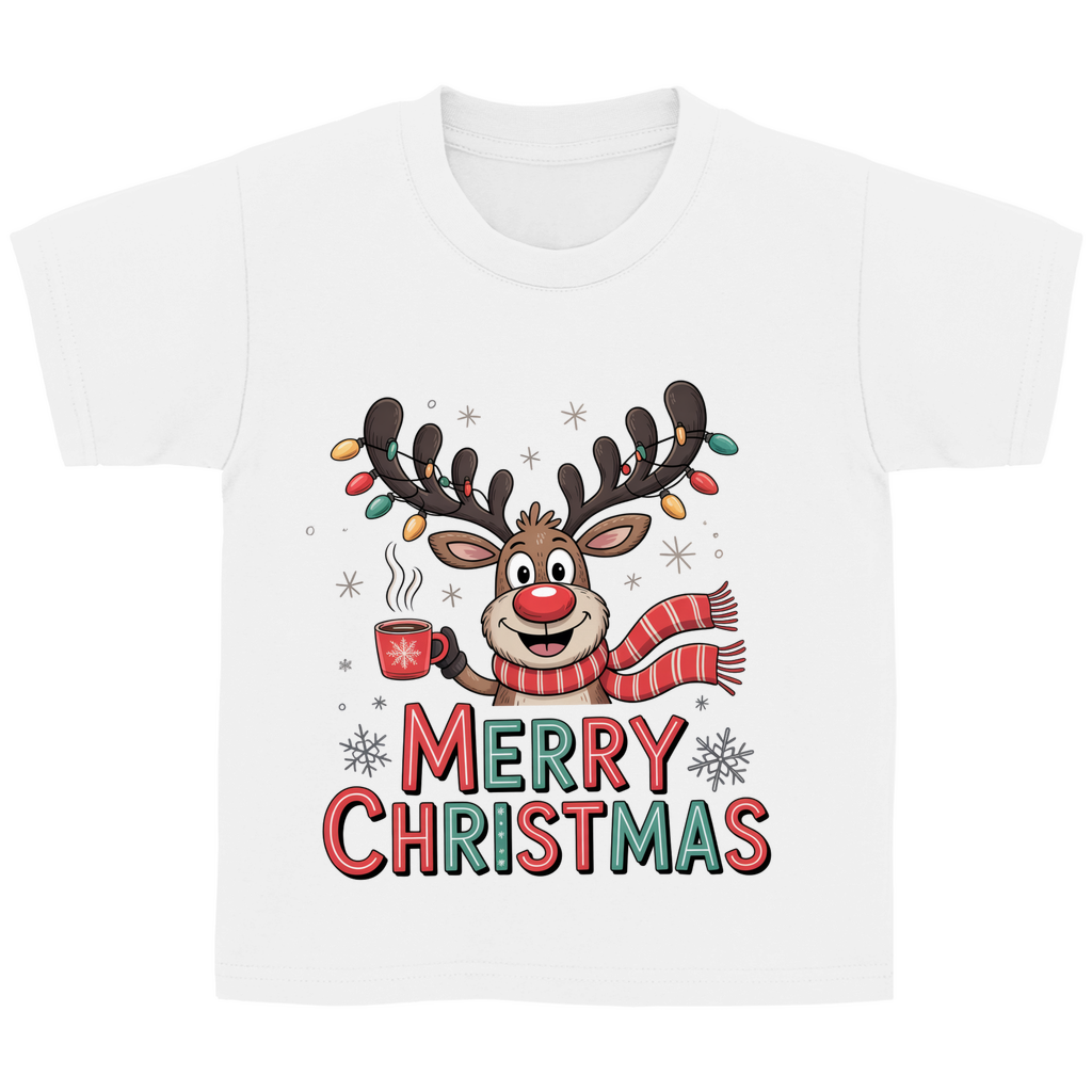 Merry Christmas, Rentier mit Lichterkette